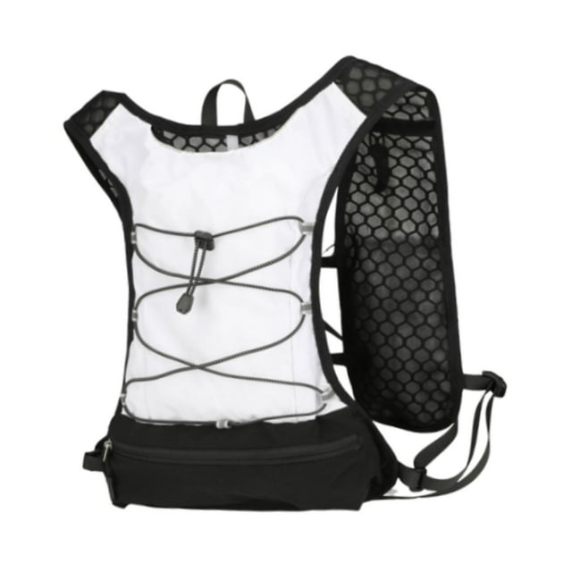Chaleco de hidratación, mochila para correr, mochila reflectante para hombre y mujer, bolsa deportiva Blanco