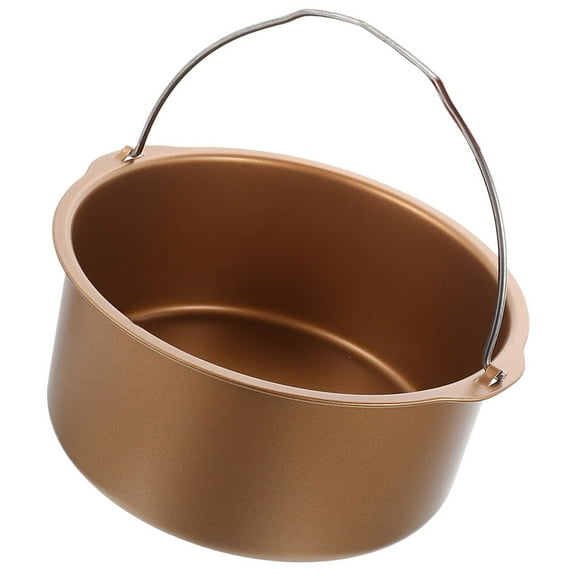 ifundom Nonstick Golden Round Cake Mold for Air Fryer and Oven Baking Pan, Kitchen Bakeware, Easy Release