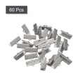thumbnail image 3 of 60Pack Ribbon End Crimp Clamps, 15mm Stripe Texture Stainless Steel Pinch Cord End Clasps, Silver Tone, 3 of 6