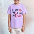 thumbnail image 2 of NOLDARES Kids Cotton Crewneck T-Shirts Short Sleeve Basic Tops for Toddlers Boys(Purple,5-6 Years), 2 of 4
