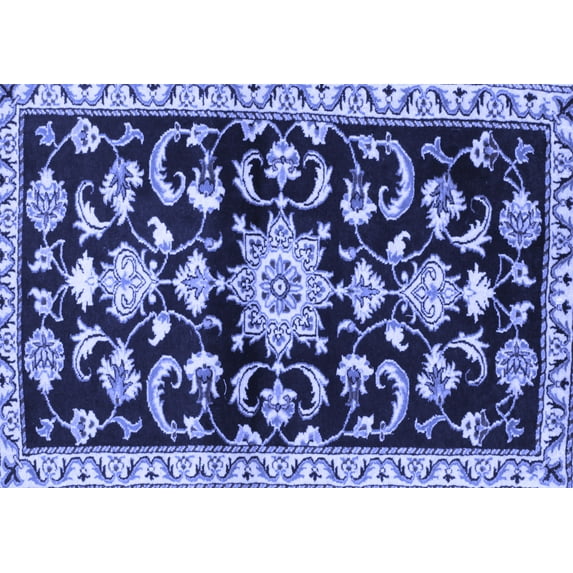 Ahgly Company Indoor Rectangle Persian Blue Traditional Area Rugs, 3' x 5'