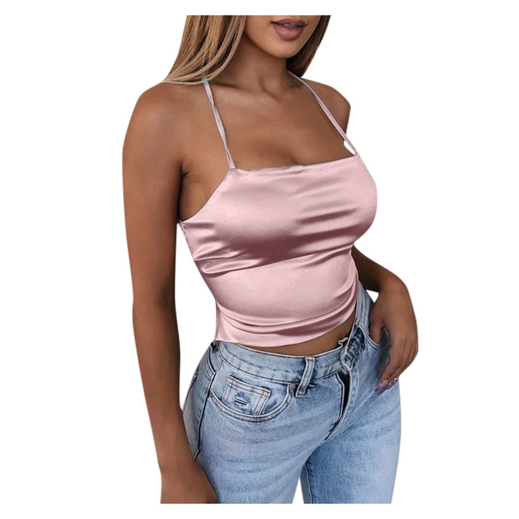 JDEFEG Bartender Tops for Women Fit Party Lace Backless Women's Top Up  Imitated Fabric Slim Silk Club Crop Women's Blouse Daisy Top for Women  Polyester Pink L - Walmart.com