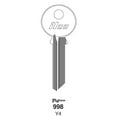 thumbnail image 4 of Kaba Ilco Key Blank, 998-Y4,Brass, PK10 998-Y4, 4 of 4