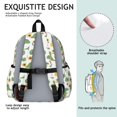 thumbnail image 5 of Dinosaur and Pineapple White Pattern Cute School Backpack with Padded Back and Adjustable Shoulder Straps 13.4"x11"x4.7", 5 of 5