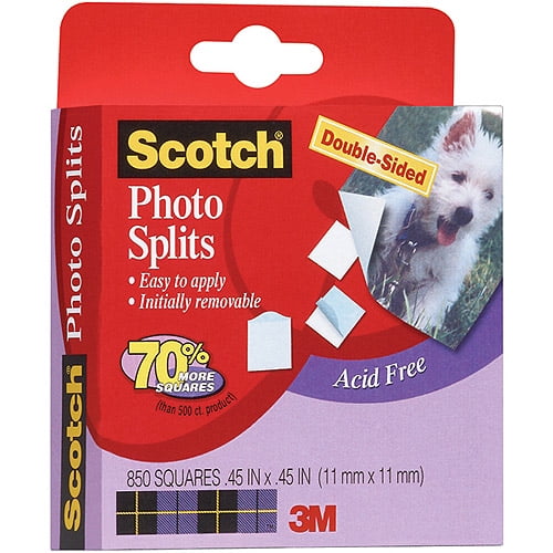 Scotch Adhesive Squares, 850 Piece