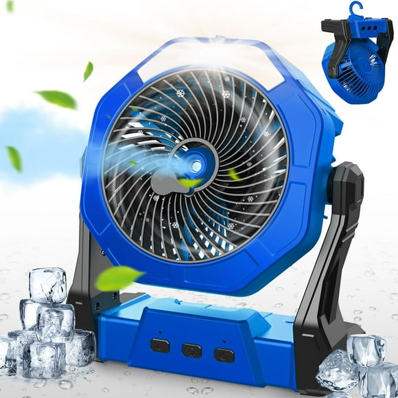 Ventilador nebulizador para acampar Ausic de 8 pulgadas con tanque de agua ligero de 250 ml