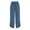 Blue, variant on UACY Girls Pants Linen Summer Casual Capri Pant Drawstring Elastic High Waist Lounge Wide Leg Cropped Trouser with Pockets (Khaki, 12-13 Years)