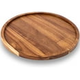 thumbnail image 2 of Bandeja Redonda de Madera de Acacia de 11.5 Pulgadas para Velas y Decoración del Hogar, 2 of 5