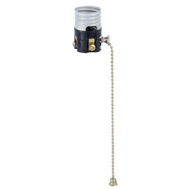 B&P Lamp® Pull chain, Med. Base Lamp Socket Interior, 5" chain