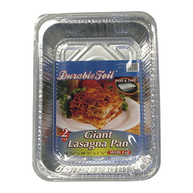 Bandeja para Lasaña de Papel Aluminio Resistente 27x36 cm Paquete de 2
