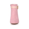 thumbnail image 6 of BLISSFUL STEP Women's Stiletto High Heels Mesh Fabric Ankle Boots Green Pink (Size 11), 6 of 7