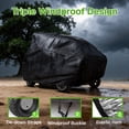 thumbnail image 4 of BN-LINK Universal Riding Lawn Mower Cover Waterproof Heavy Duty 600D Polyester Oxford,Fits Tractor Covers Decks up to 54", Windproof UV Protection Universal Fit with Drawstring & Cover Storage Bag, 4 of 6