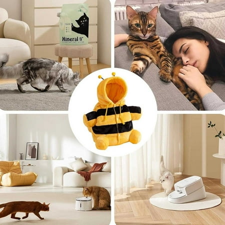 Yaoyar Pet Shoulder Carrying Bag  Cute Bee-Shaped Pet Canvas Shoulder Bag Cats Carrier  Portable Cats Small Pet Canvas Tote Chest Bag  Pet Carrier for Small Dogs and Cats
