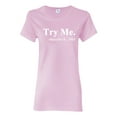 thumbnail image 1 of Black Expression Try Me. Malcolm X 1963 Womens Graphic T-Shirt, Light Pink, 2XL, 1 of 3