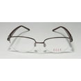 thumbnail image 3 of NEW ELLE 13447 WOMENS/LADIES OVAL HALF-RIM BROWN FASHION ACCESSORY AFFORDABLE DESIGNER CUTE FRAME DEMO LENSES 49-17-135 EYEGLASSES/SPECTACLES, 3 of 9