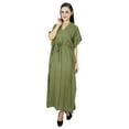 thumbnail image 5 of Bimba Women Long Solid Kaftan Soft Cotton Beach Cover Up Caftan Maxi, 5 of 5