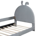 thumbnail image 5 of Twin Size Upholstered Daybed with Rabbit Ear Shaped Headboard, Gray, 5 of 9