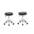 thumbnail image 3 of Set de 2 Bancos Giratorios con Ruedas Negros | Asiento con ruedas Móvil Moderno Multiusos, 3 of 6