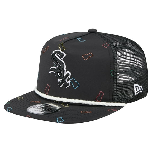 Men's New Era  Black Chicago White Sox Gummy Golfer Trucker Snapback Hat