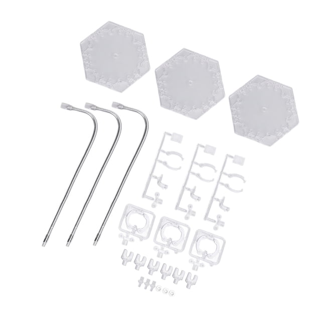 3 Pack Action Figure Stand, ABS Stainless Steel Doll Figure Model Display Support Holder Base for 6 Inch Models