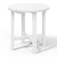 thumbnail image 2 of WestinTrends Malibu Outdoor Side Table – All-Weather Poly Lumber Adirondack Round Patio End Table, White, 2 of 12