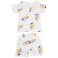 thumbnail image 1 of Manga Corta para Bebé, Conjunto De Camiseta Y Pantalones Cortos para Bebé Conjunto De Pantalones Cortos De Verano para Bebé Pantalones Cortos para Bebé Ropa De Dos Piezas Funcionamiento Suave, 1 of 8