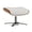 Baja White, variant on Jennifer Taylor Home Jovan 20.5" Mid-Century Modern Genuine Leather Footstool Ottoman, Cacao Espresso Brown Leather