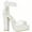 White, variant on Women High Heel Chunky Heeled Sandals Platform Heels Ankle Strap Sandals Open Toe Heels Chunky Block Dressy Pumps Sandals High Heel Chunky Block Platform Heels