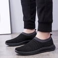 thumbnail image 2 of Men's Walking Shoes Comfort Soft Sock Sneakers Breathable Knit Woven L𝗈afers Shoes S𝗅ip On Laceless Workout Shoes Wide Width Tennis Sport Shoes Casual Outdoor Walking Shoes, 2 of 8