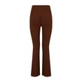 thumbnail image 6 of Audhol Flare Leggings for Women Women's Yoga Sweatpants Seamless High Waisted Athletic Flare Leggings Pants Ladies Stretchy Solid Color Bell Bottoms Yoga Pants Women Brown XL, 6 of 9