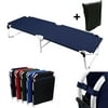 Magshion Portable Military Fold Up Camping Bed Cot + Free Storage Bag Navy Blue