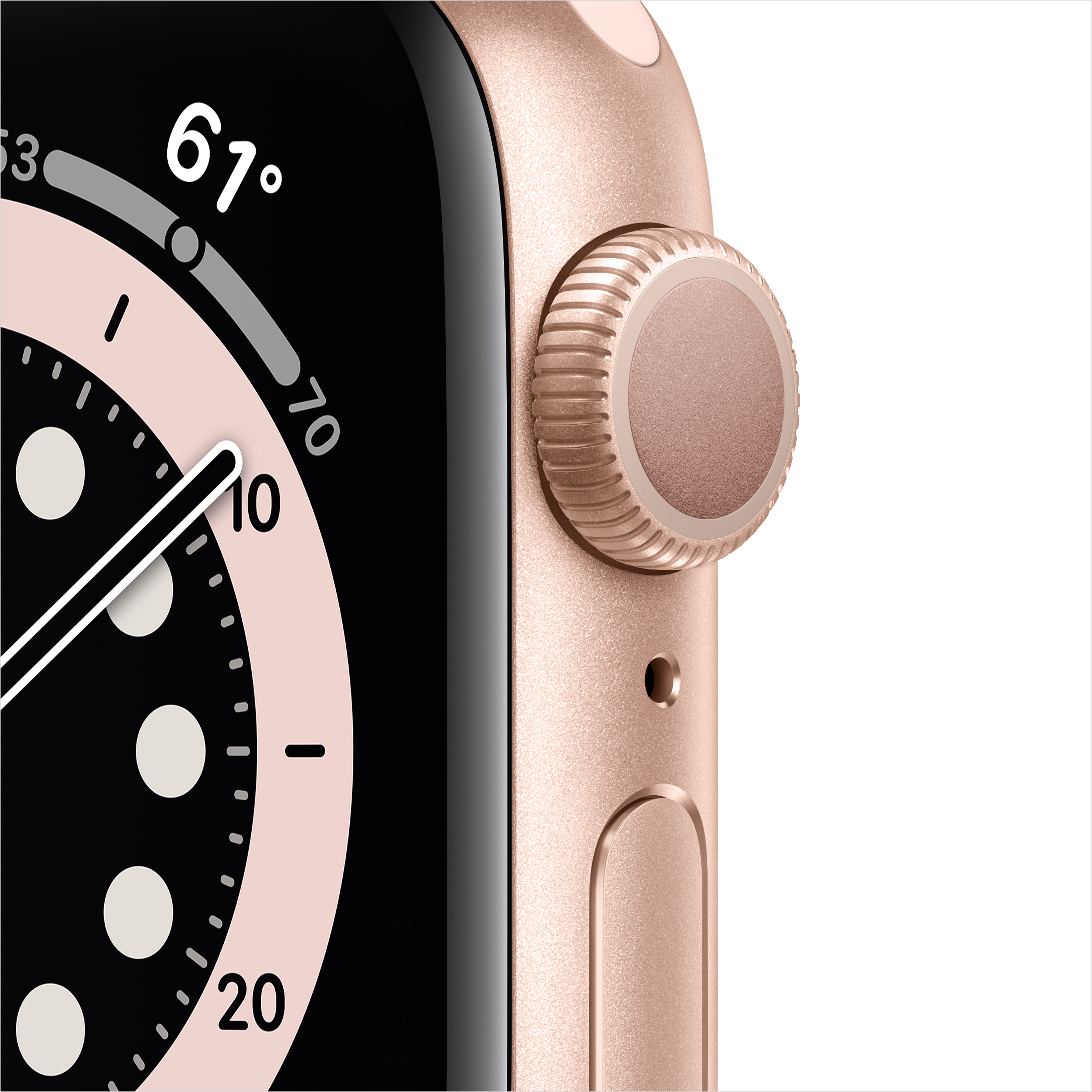 Apple Watch Series 6 GPS, 40mm Gold Aluminum Case with Pink Sand Sport Band - Regular - image 4 of 8