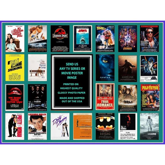 Request Any MOVIE or Any TV SHOW Movie Poster Quality Glossy Custom Print Photo Wall Art Size 22x28 inches