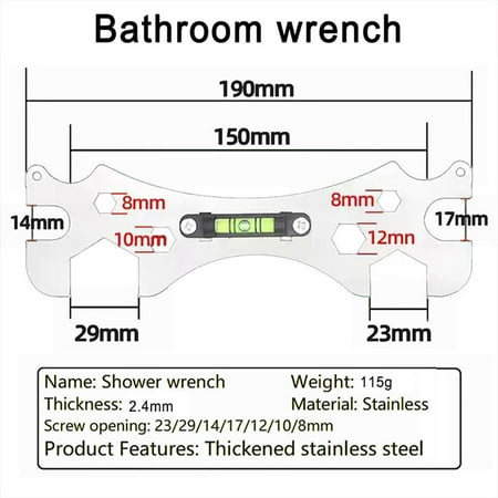 

Shower Key Tool - Special Self Levelling Curved Key