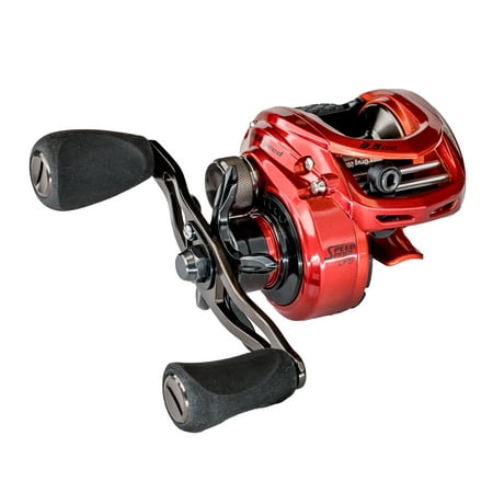 Lew s HyperSpeed Series Casting Reel 9.5:1 Gear Ratio Right-Hand Retrieve Red