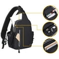 thumbnail image 2 of Mosiso Sling Backpack Chest Shoulder Bag Double Layer Hiking Daypack Men/Women,Black, 2 of 6