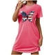 thumbnail image 2 of Camisón corto de talla grande para mujer, camisón de manga corta con estampado de pecho a la moda, camisón para mujer, 2 of 5