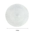 EQWLJWE Round Vinyl Placemats for Dinner Table Pressed Plastic Place