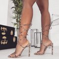thumbnail image 1 of Correas cruzadas de verano Estilo romano Hollow Sexy Sandalias de tacón alto Mujer Wmkox8yii  shjk5296, 1 of 5
