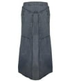 thumbnail image 4 of Ashirexll Jean Skirt, Long Flowy Skirts for Women, Fashion Cowboy Comfortable Stretch Plus Size Skirt with Buttons Gray XXL, 4 of 5