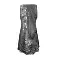 thumbnail image 4 of Summer Dresses for Women Boho Sleeveless Vintage Floral Flowy V Neck Tshirt Tank Sundress Beach Dress for Women 2024, 4 of 5