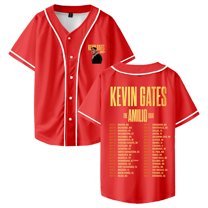 Kevin Gates The Amilio Tour 2025 Baseball Jersey Short Sleeve Button-up Shirts Women Men Streetwear Tops