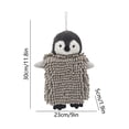thumbnail image 3 of shyuyusa Cartoon Penguin Pattern Absorbent Hand Towel, Soft Chenille Quick Drying Wipe Cloth, Lightweight Hanging Cleaning Towel for Bathroom Layout, Kitchen Hand Washing and Household Daily Use, 3 of 7
