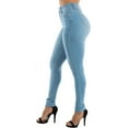 thumbnail image 4 of KUNMI Womens Curvy High Waist Stretch Butt Lifting Skinny Colombian Jeans, 4 of 11