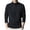 Black, variant on Men's Quarter Zip Pullover Long Sleeve Mock Neck Casual Fleece Sweater Top