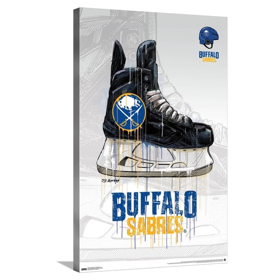 NHL Buffalo Sabres - Drip Skate 21 Canvas Wall Poster, 22.375" x 34"