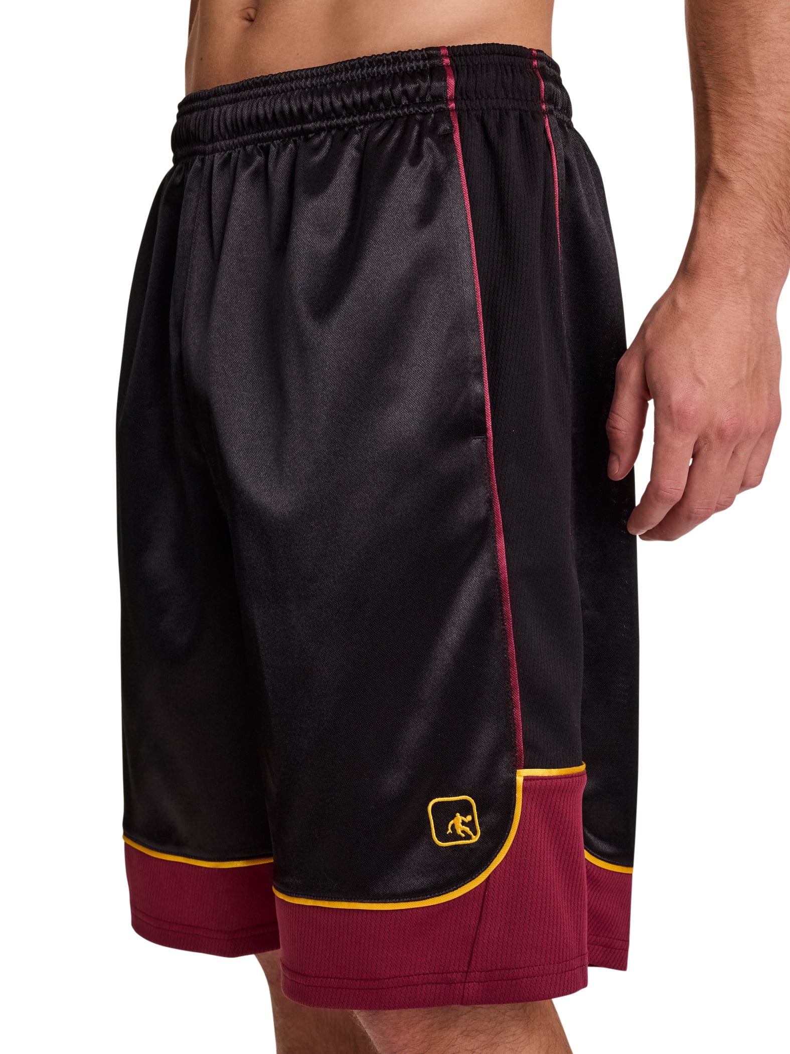 AND1 Men's and Big Men's All Court Colorblock Short, 11" inseam, up to Size 5XL