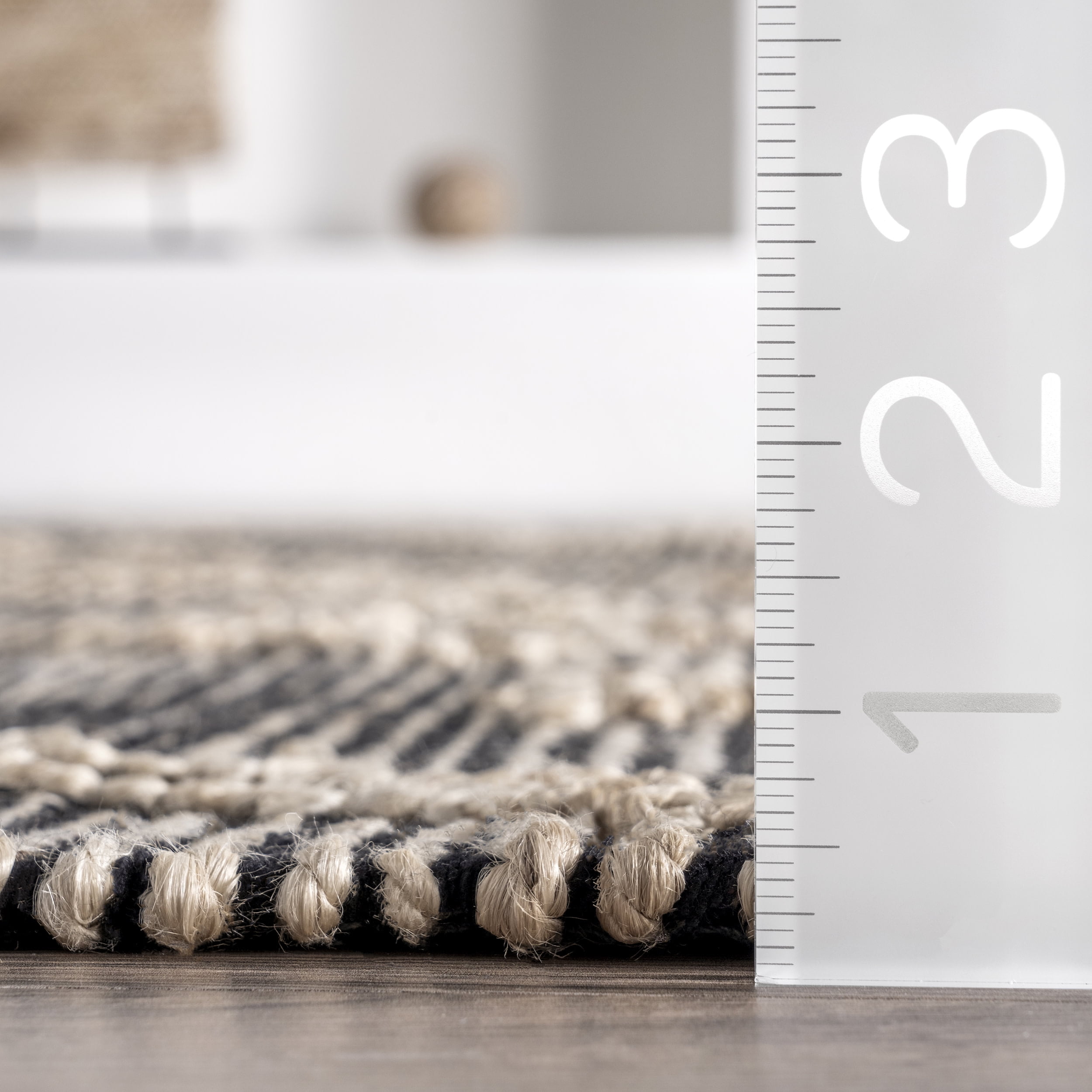 nuLOOM Julianne Handmade High-Low Jute Moroccan Area Rug, 7' 6" x 9' 6", Beige