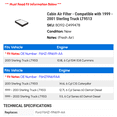thumbnail image 2 of Cabin Air Filter - Compatible with 1999 - 2001 Sterling Truck LT9513 2000, 2 of 2