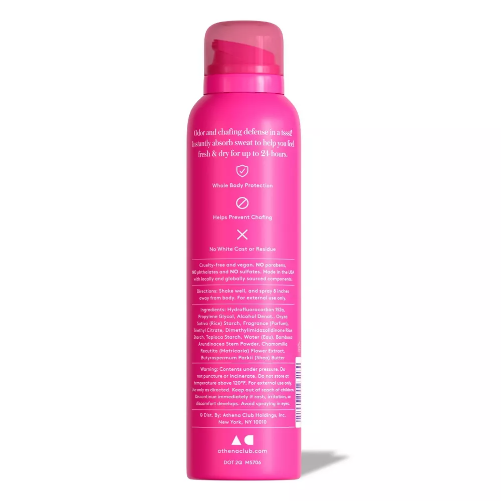 Athena Club Full Body Deodorant Spray - Super Pink - 4 Oz, Natural, Aluminum-Free